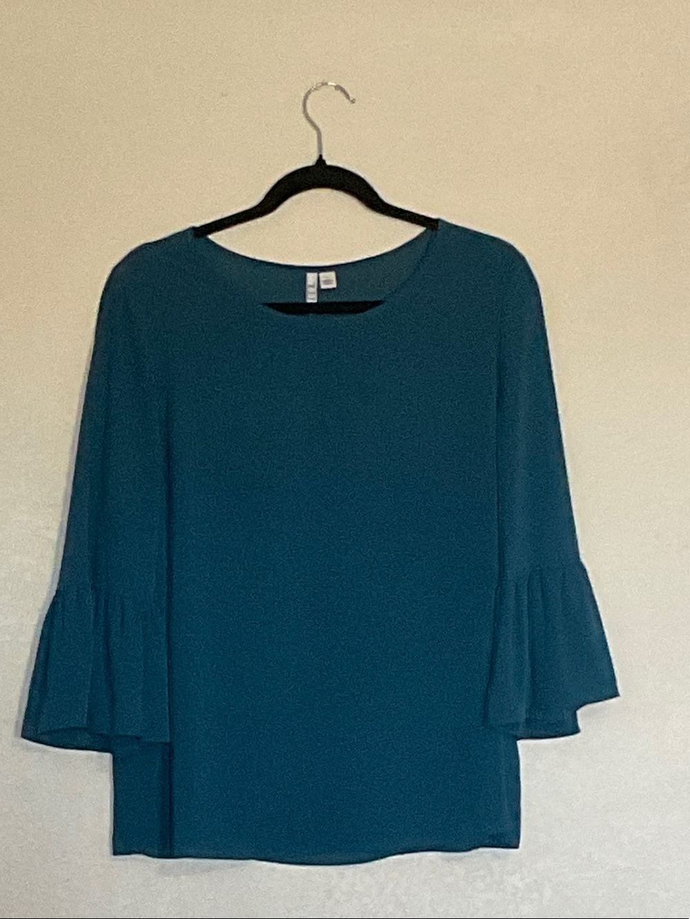 Elle Teal Scoop-Neck Blouse